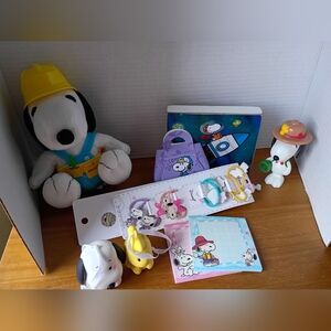 Peanuts Snoopy Plush, Hair Ties, Plaque, Ornaments Lot